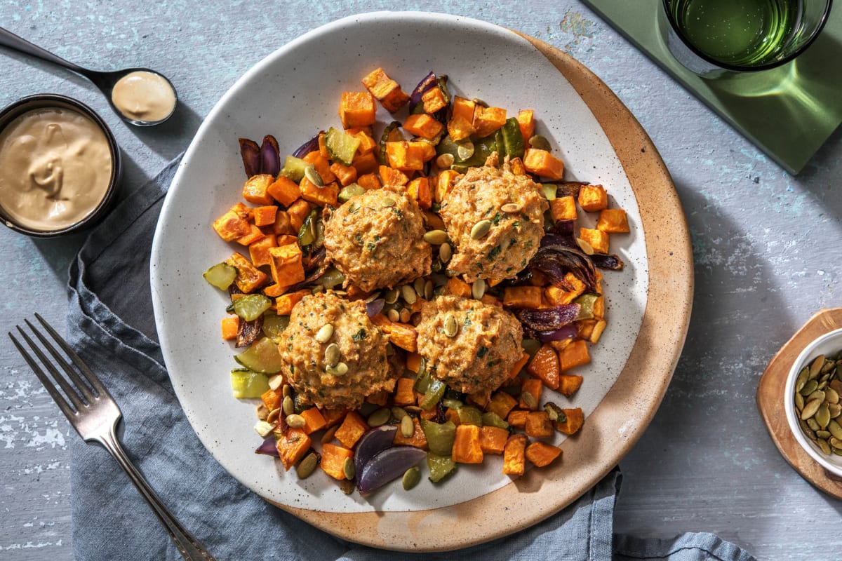 Kycklingbullar med dukkah