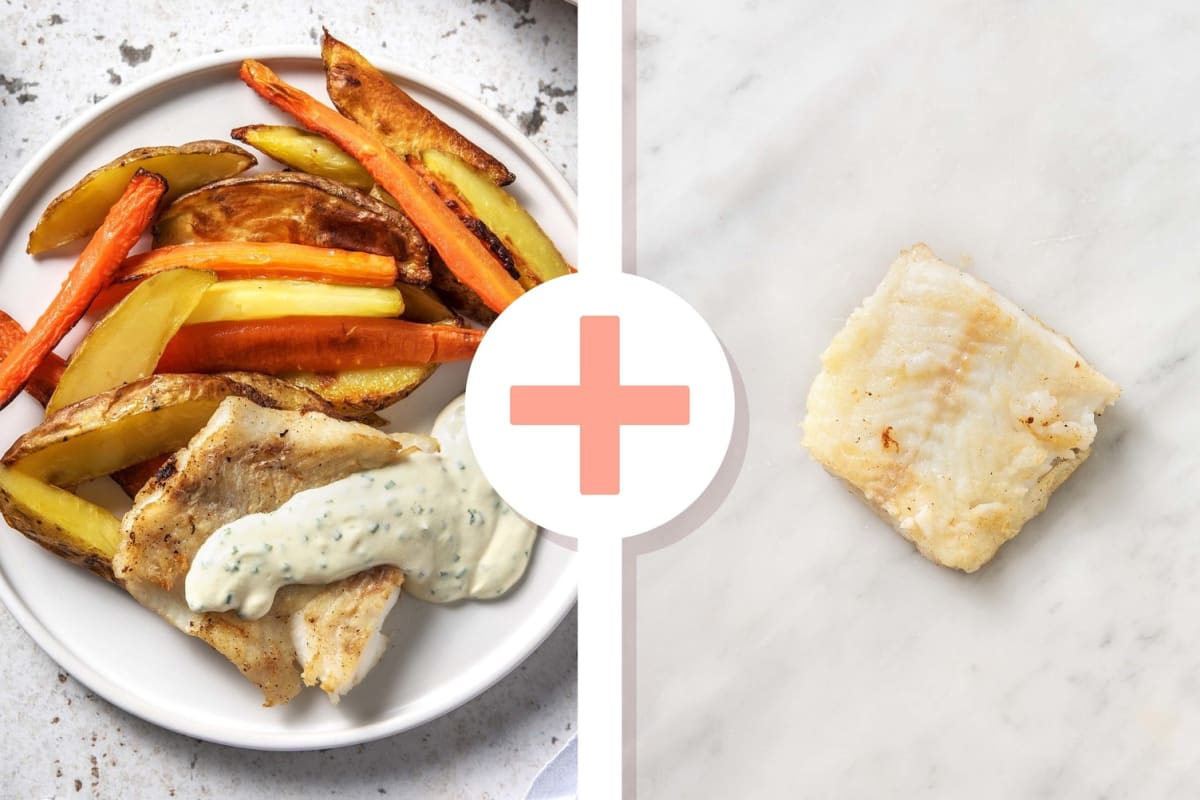 Double protein - Schelvisfilet met bieslooksaus