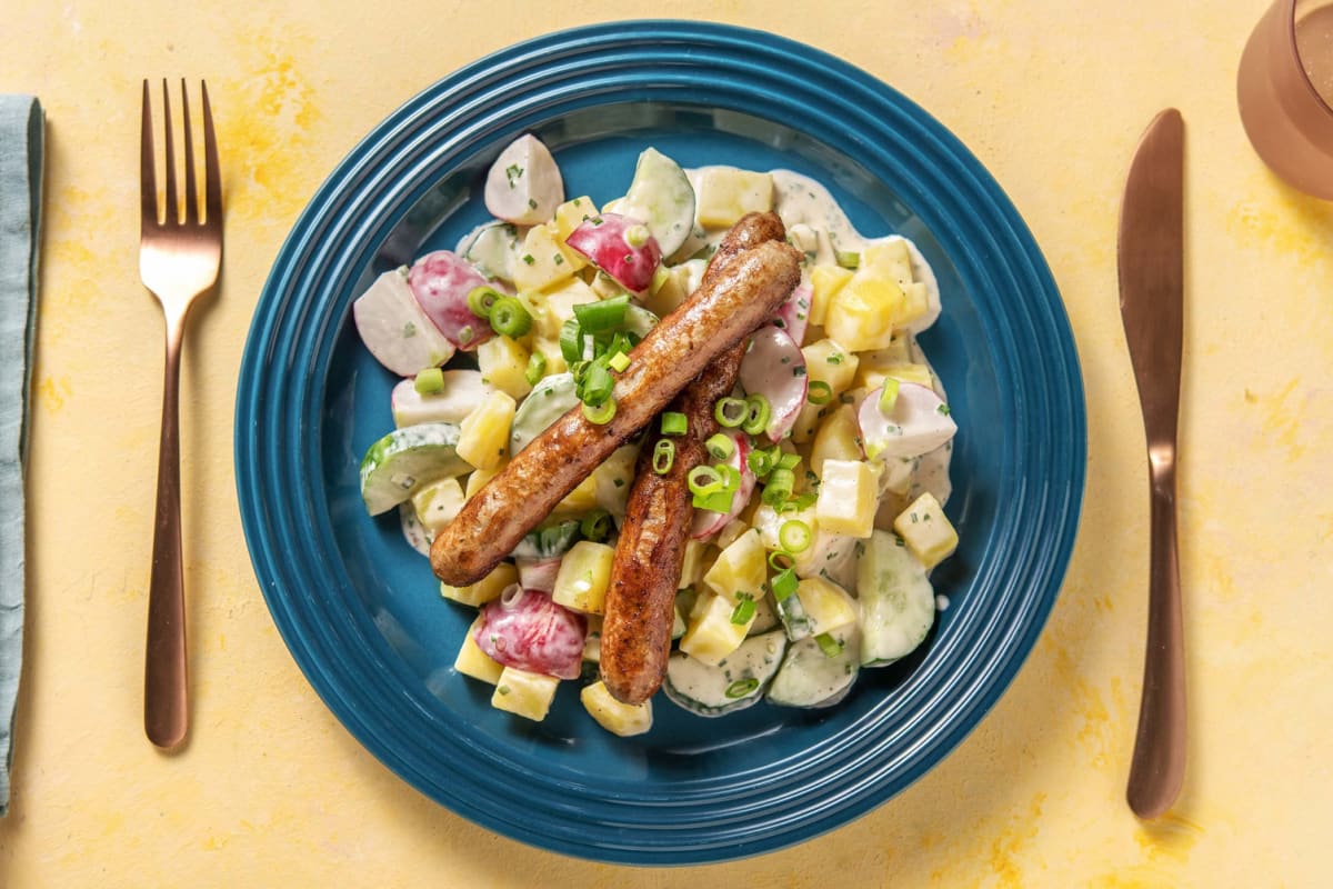 Rindsbratwurst mit Kartoffelsalat