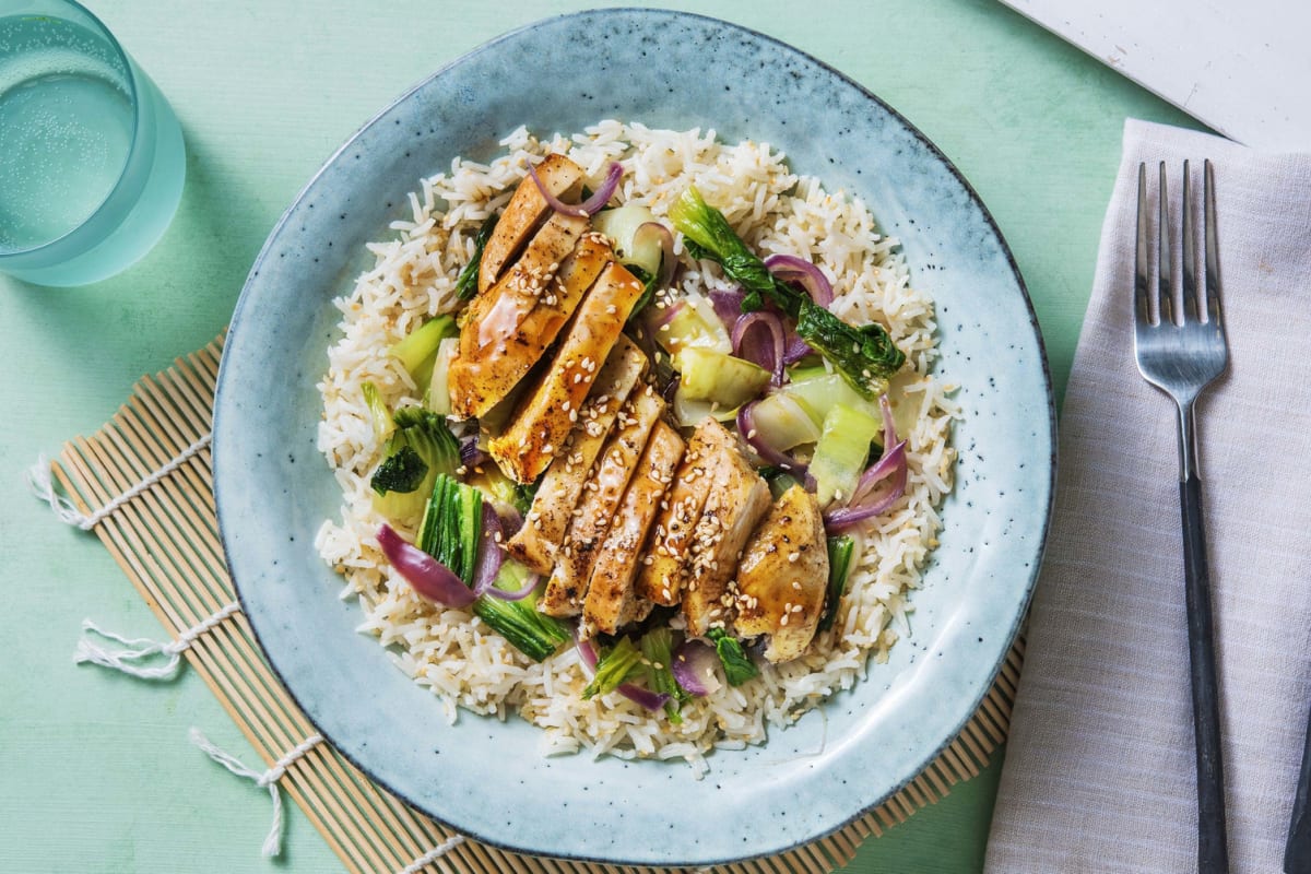 Poulet à l’érable, au sésame et au soja