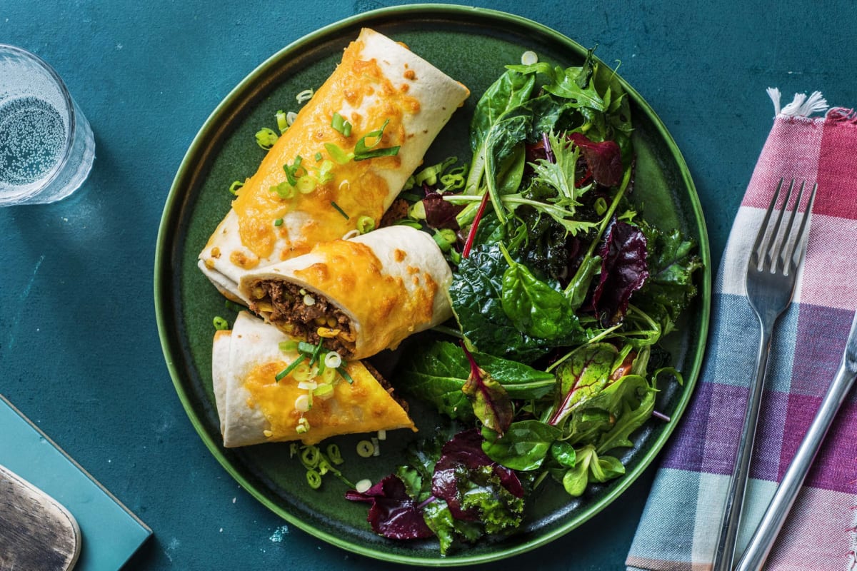 Beef and Corn Chimichanga 