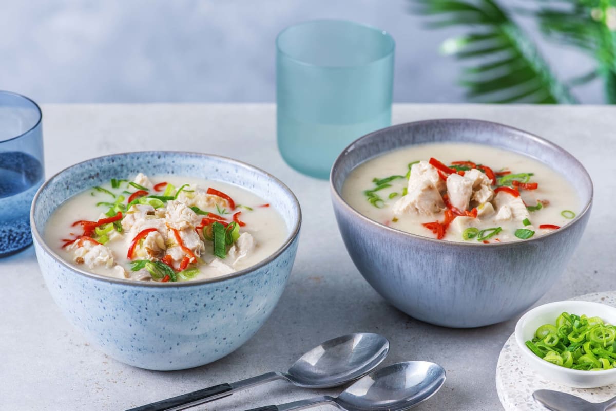 Tom Kha Gai! Thailändische Hähnchen-Kokos-Suppe