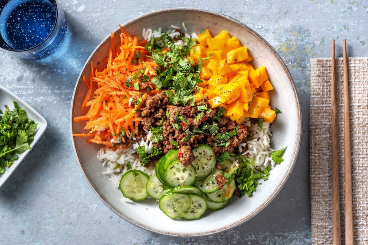 Vietnamesisk kjøttdeigbowl