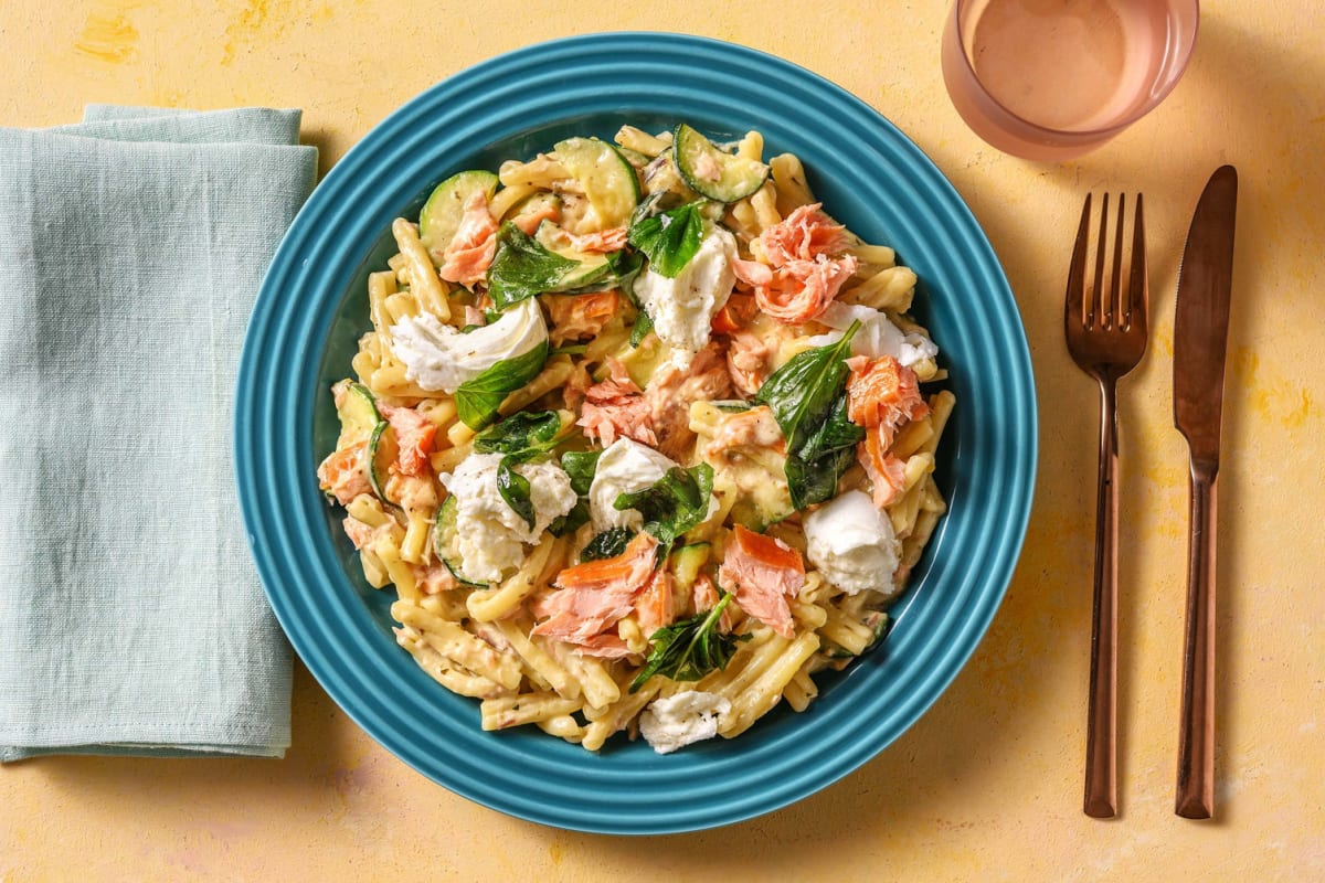 Strozzapreti mit Pulled Lachs