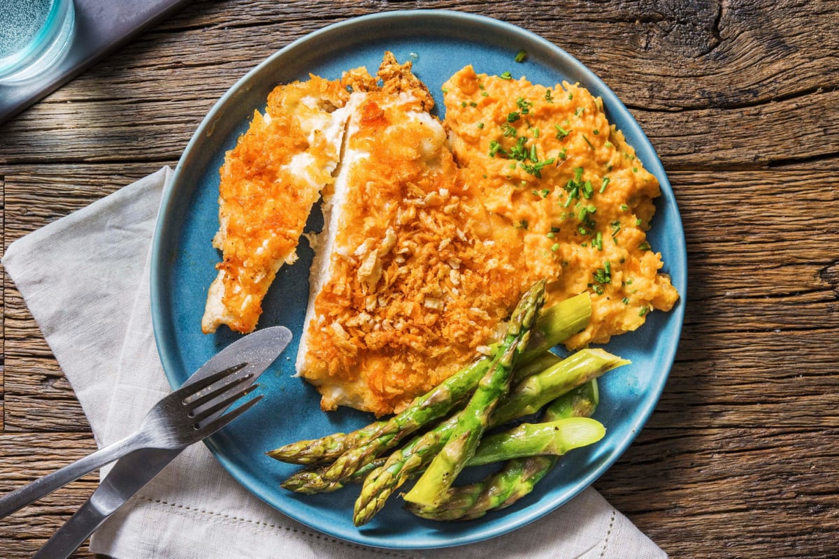 Poulet en croûte de cheddar
