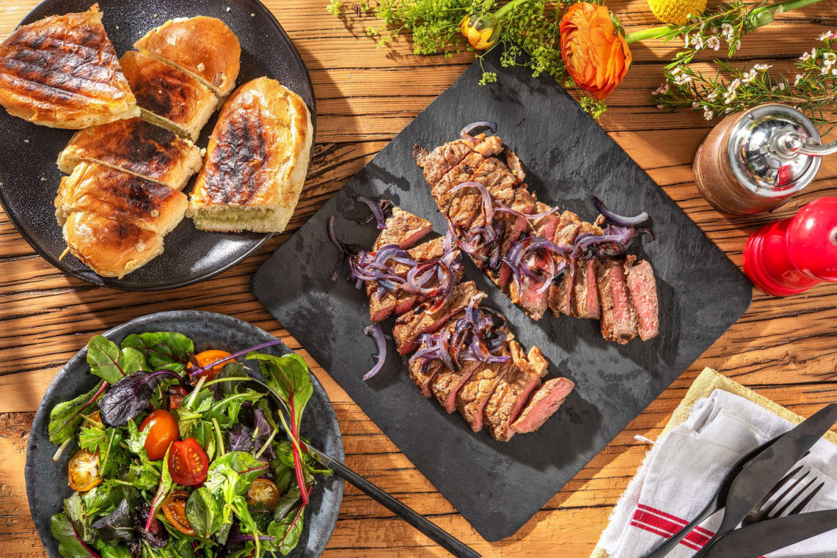 Father's Day Grilled Steak and Balsamic Mushrooms