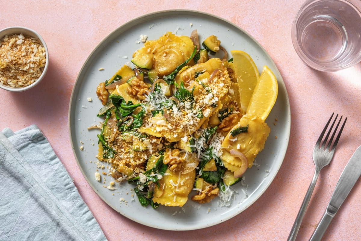 Ravioli med ricotta och spenat