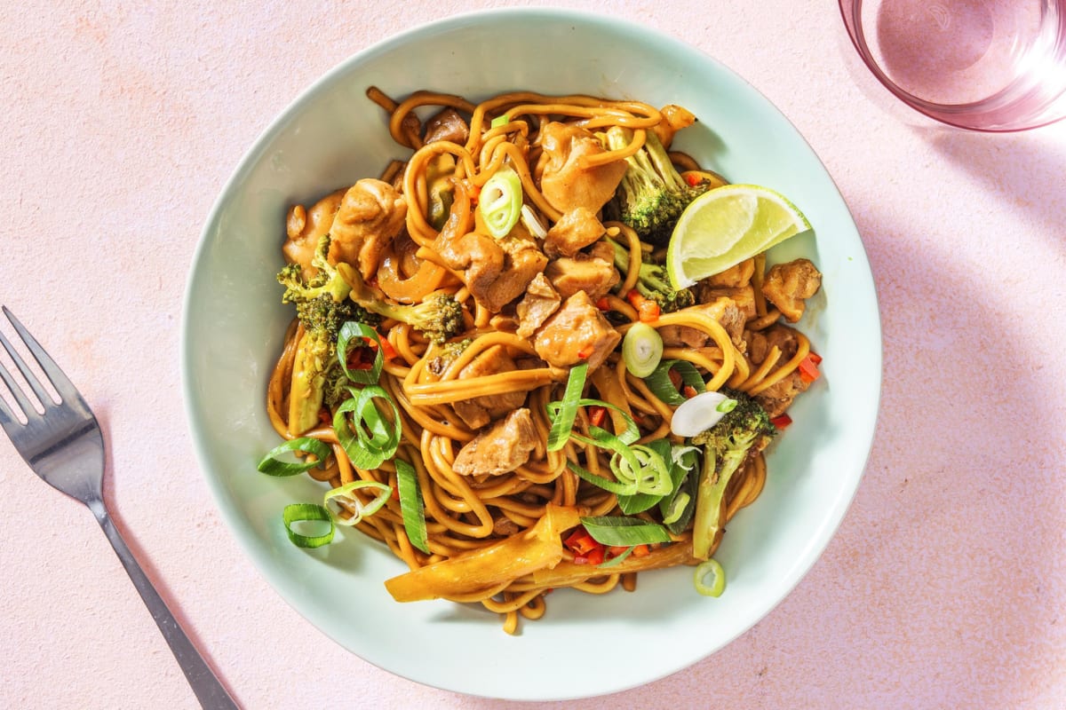 Peanut Butter Chicken Breast and Broccoli Stir-Fry