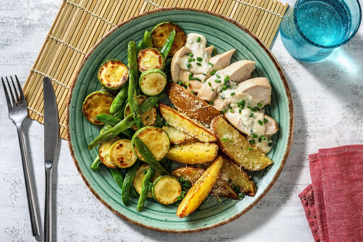 Chicken and Creamy Chive Sauce