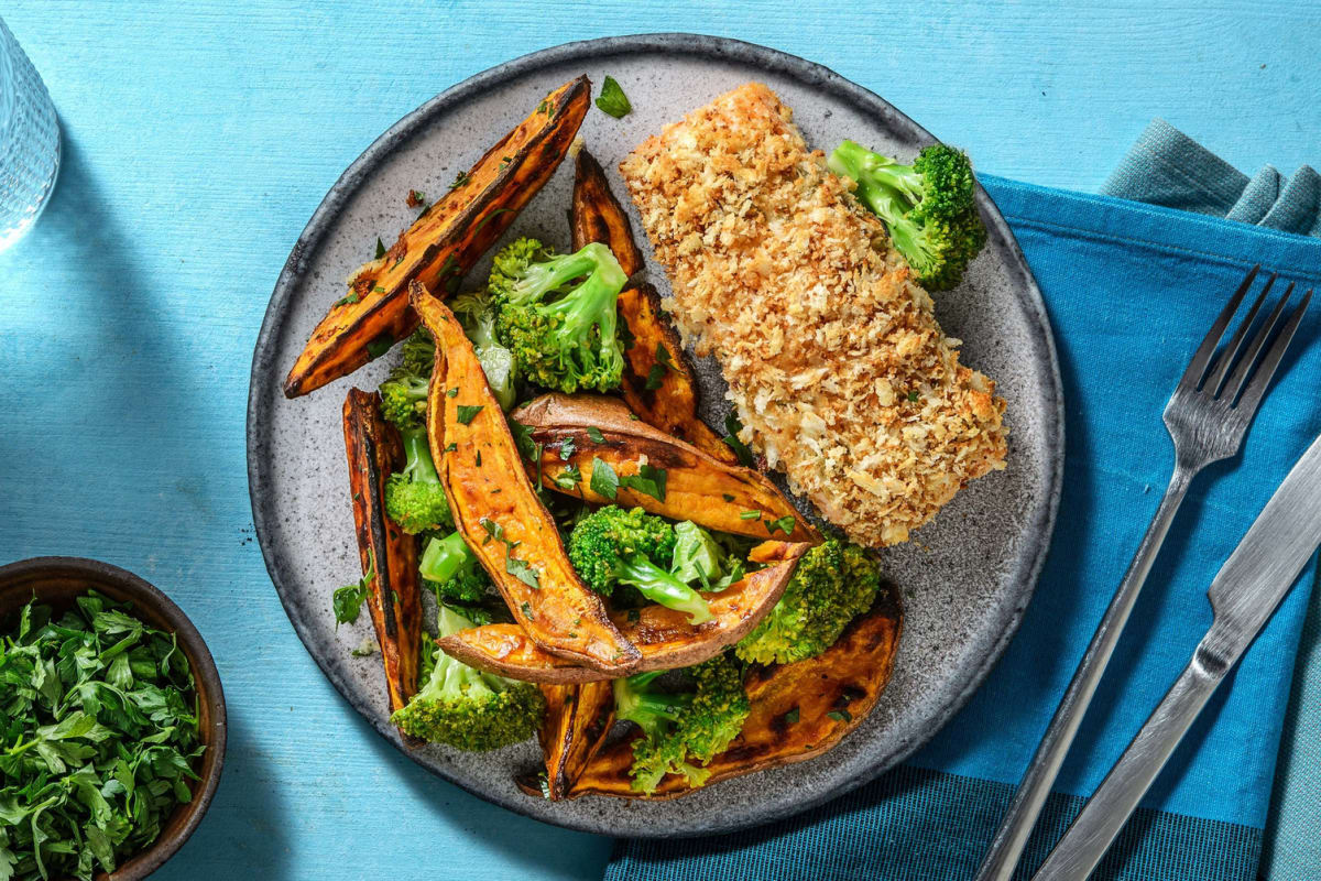 Baked Panko Crusted Salmon