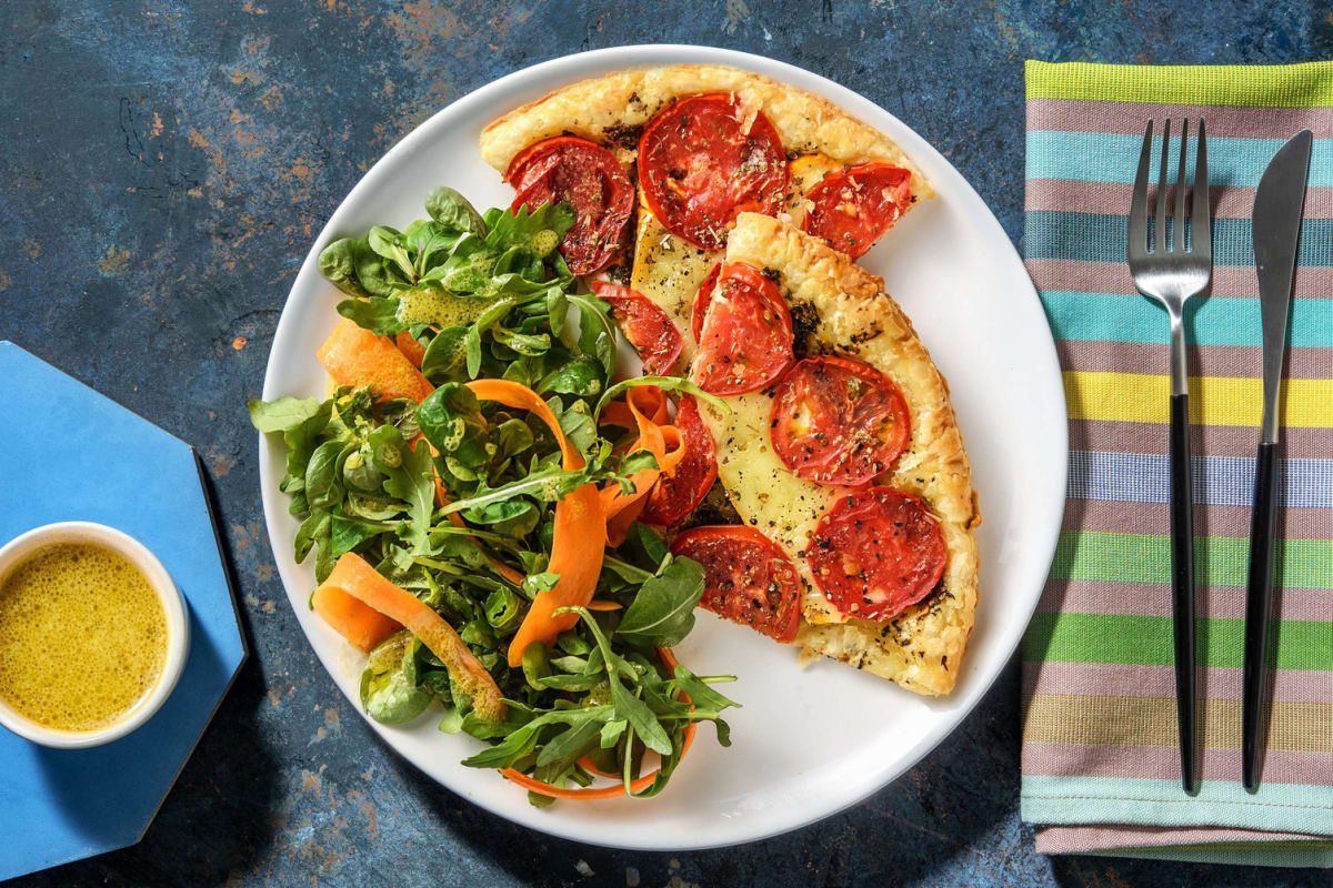 Tarte fine aux tomates & au cantal