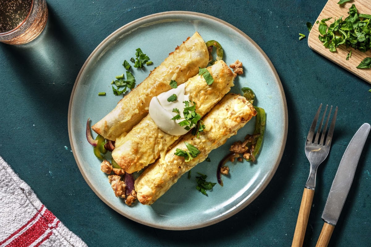 Cheesy Pork Enchiladas and DIY Enchilada Sauce