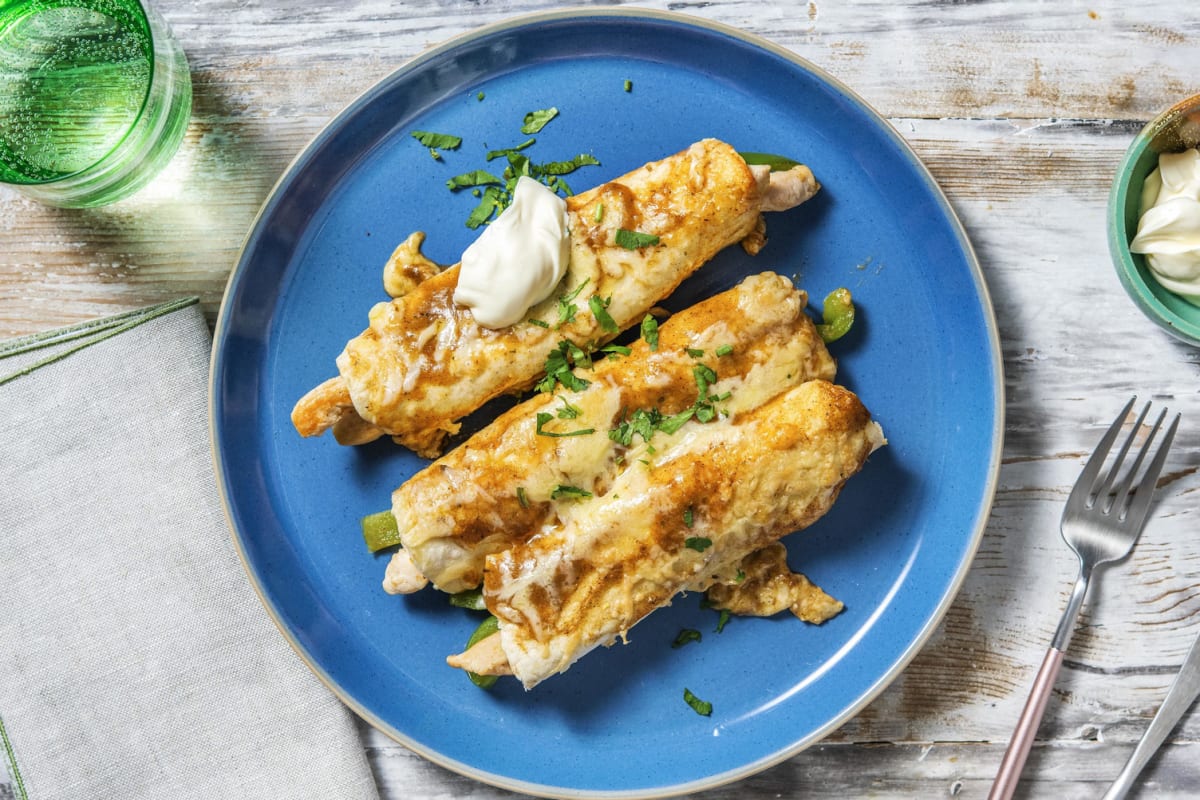 Enchiladas gratinées au poulet