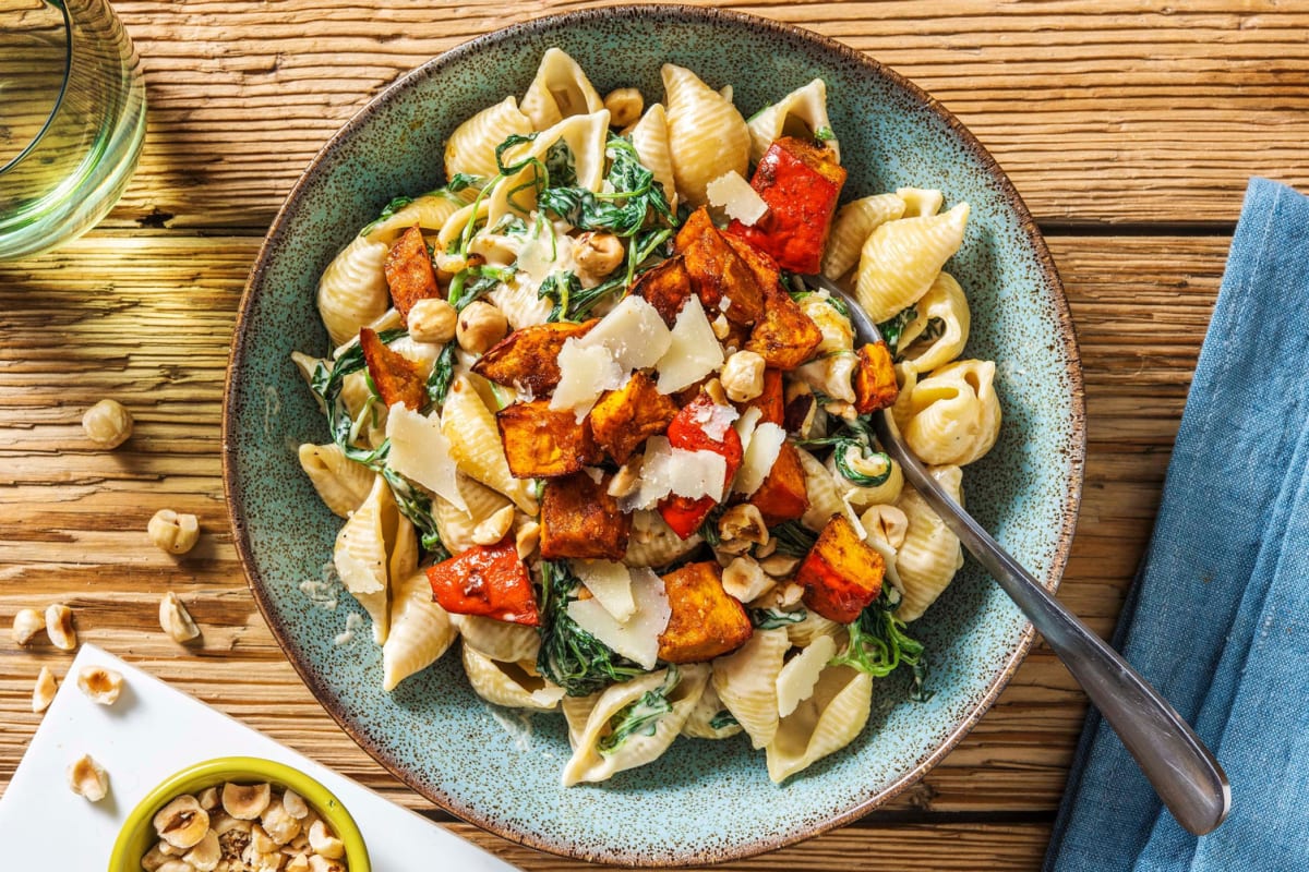 Conchiglie mit Baby-Grünkohl