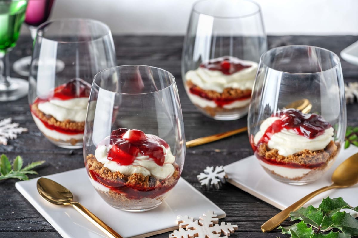 Cheesecake Mousse Parfait  with Graham Cracker Crumble 