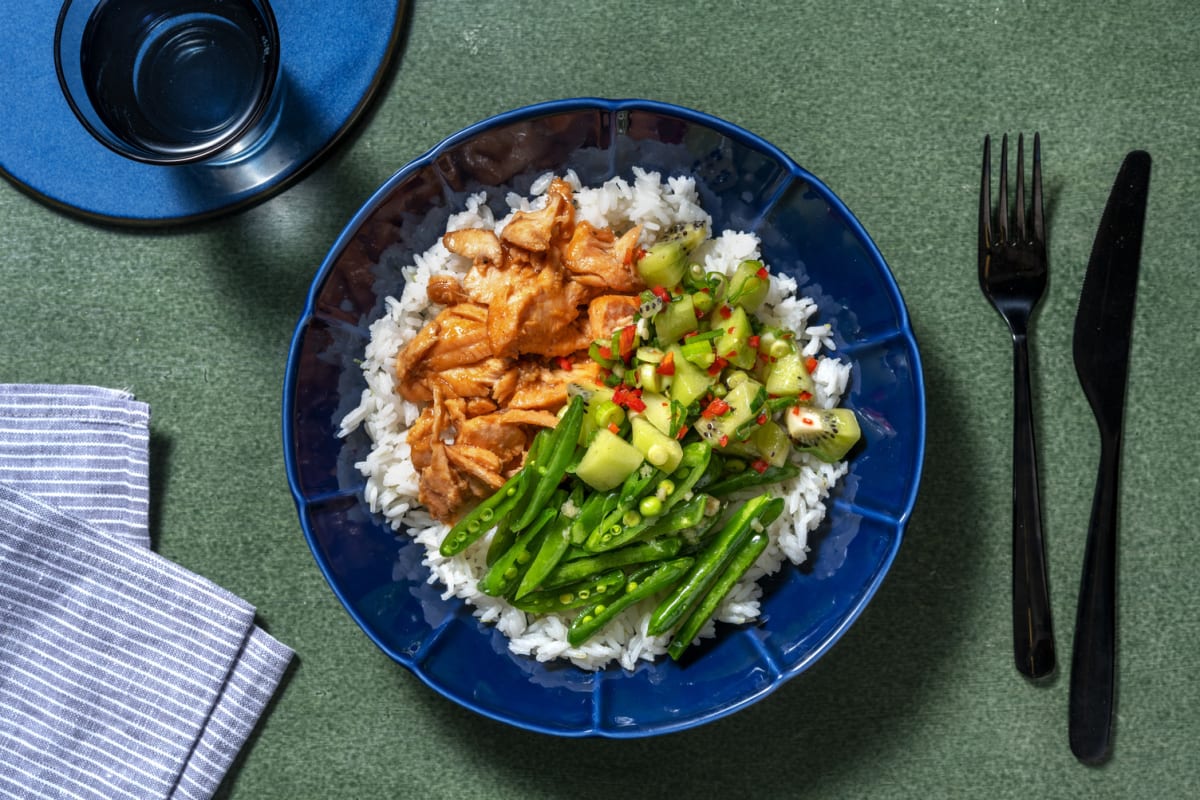 Teriyaki Salmon Poke Style Bowl 