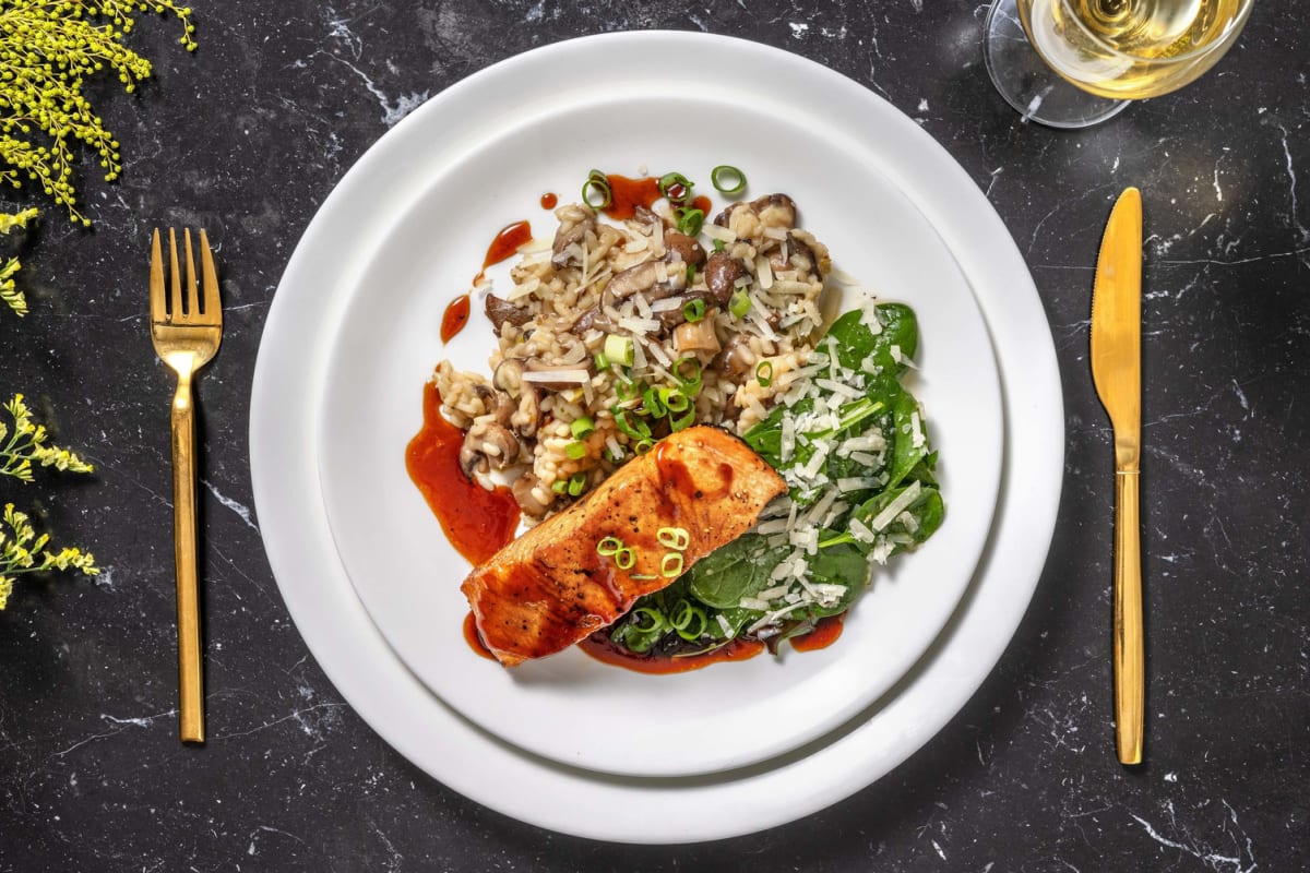 Pavé de saumon laqué au soja