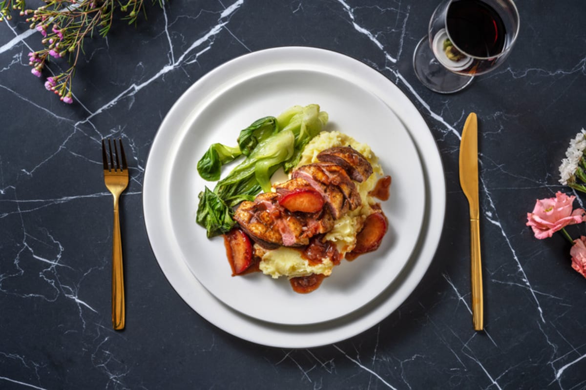 Roasted Duck Breast with Plum Sauce