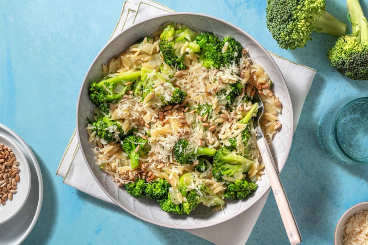 Orzo met broccoli en pecorino