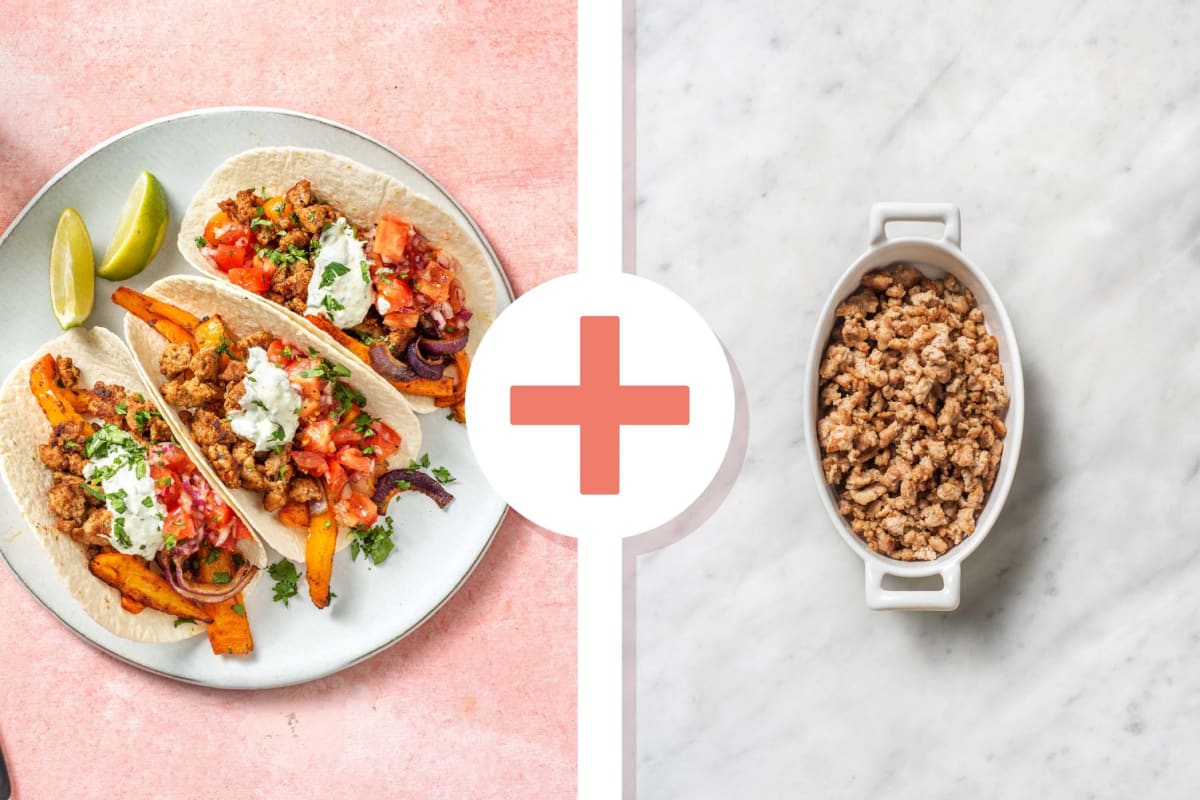 Fajitas di carne con pico de gallo