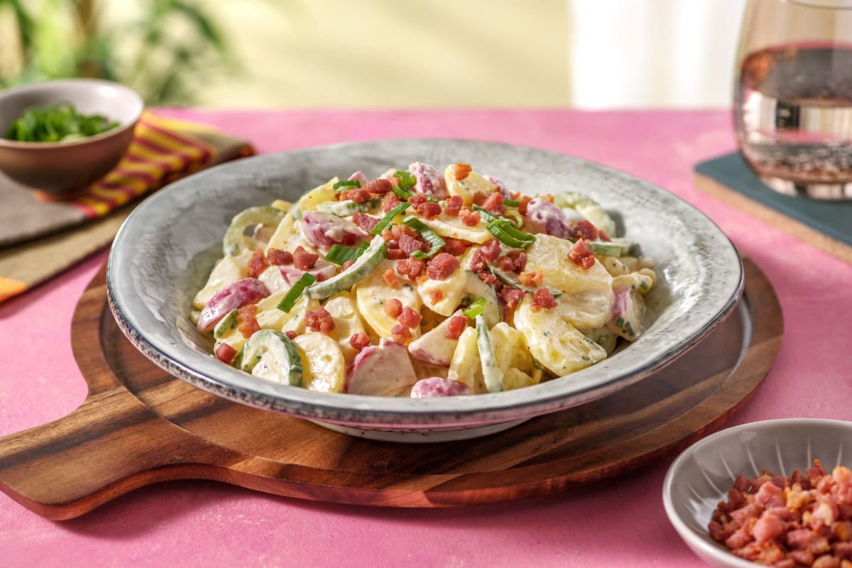 Kartoffelsalat mit knusprigem Bacon