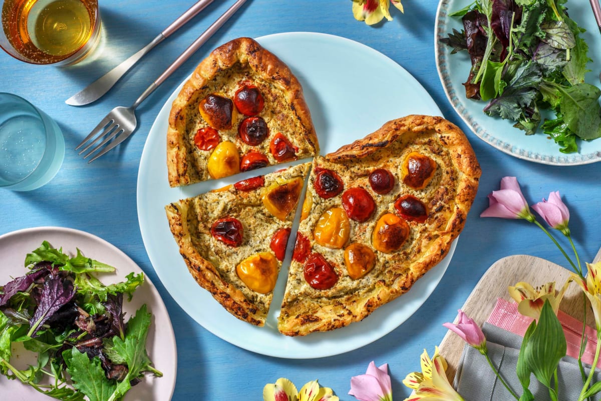 Tarte fine aux tomates cerises & pesto