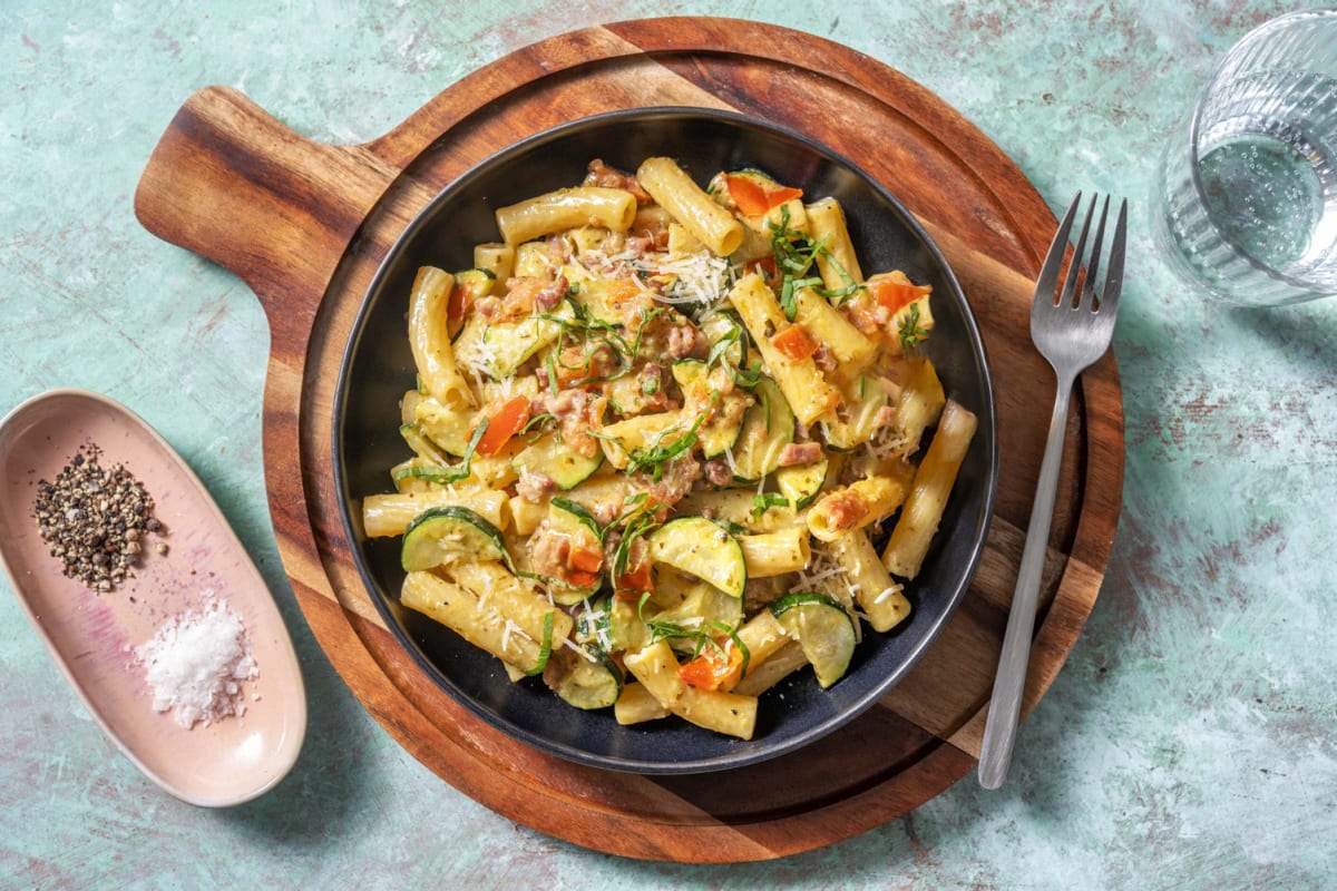 Krämig baconpasta