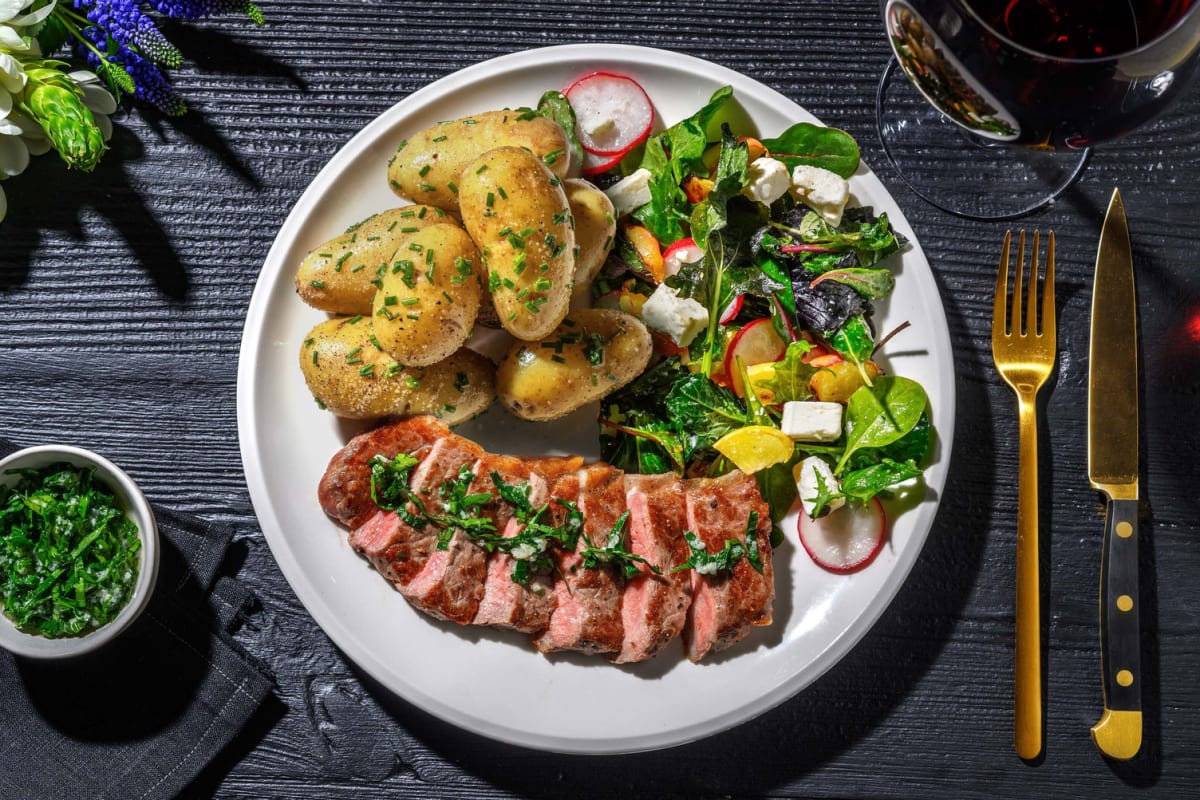 Steak with nordic chimichurri