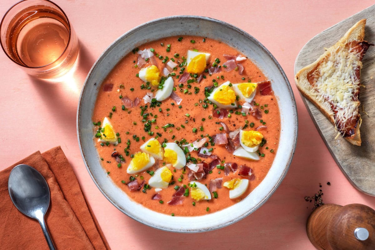 Salmorejo cordobés : soupe fraîche de tomates