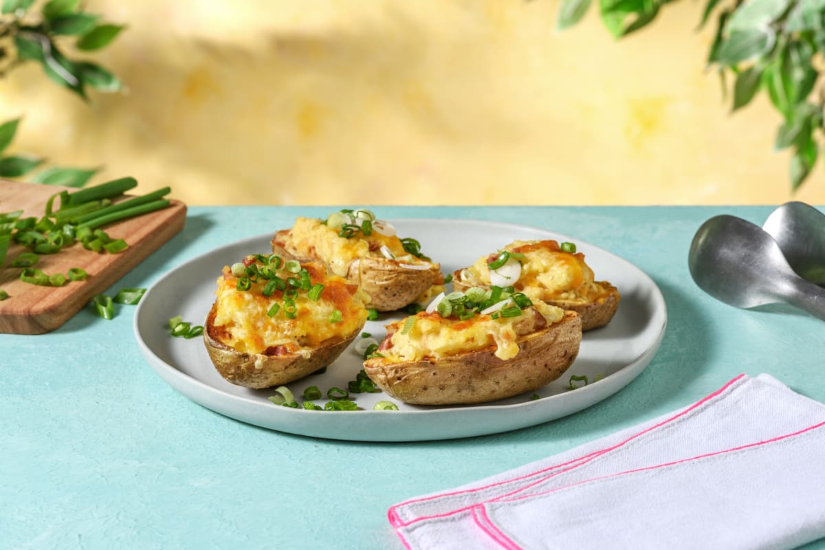 Extra Cheesy Bacon Stuffed Potatoes