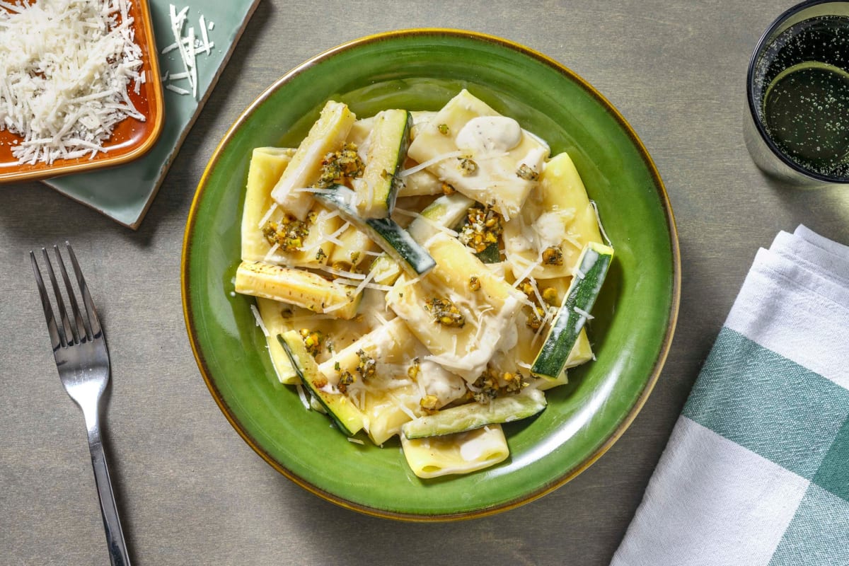 Paccheri mit Mandeln-Gremolata