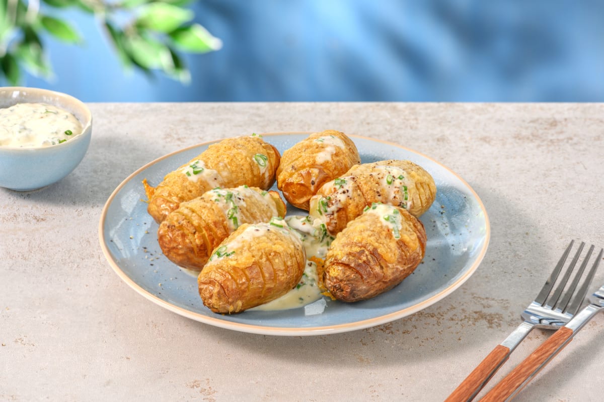 Cheesy Mini Hasselback Potatoes