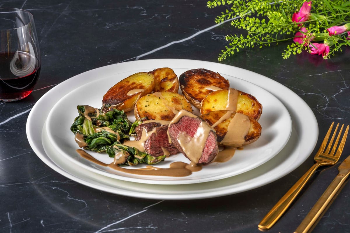 Fillet Steak and Creamy Wild Mushroom Sauce