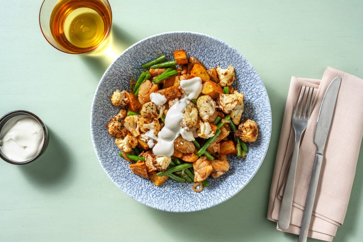 Mediterranean Style Chicken and Roast Potatoes