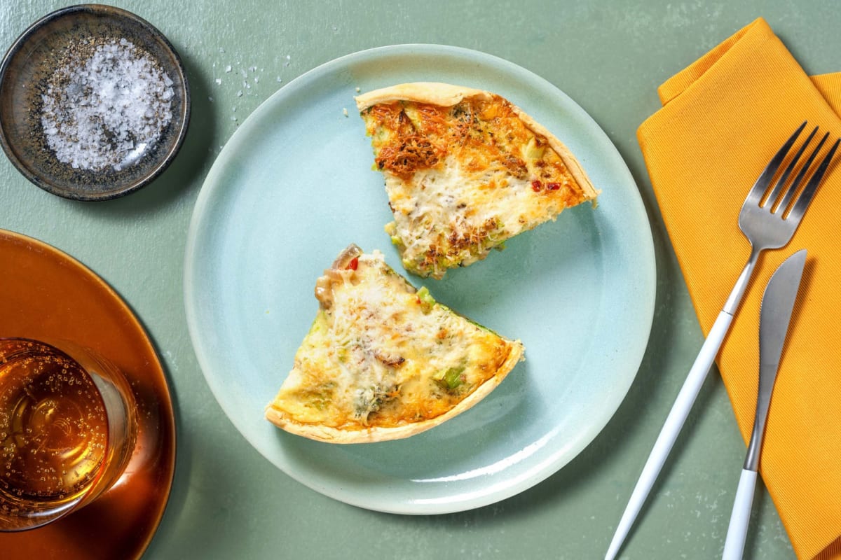 Quiche met courgette en oude kaas