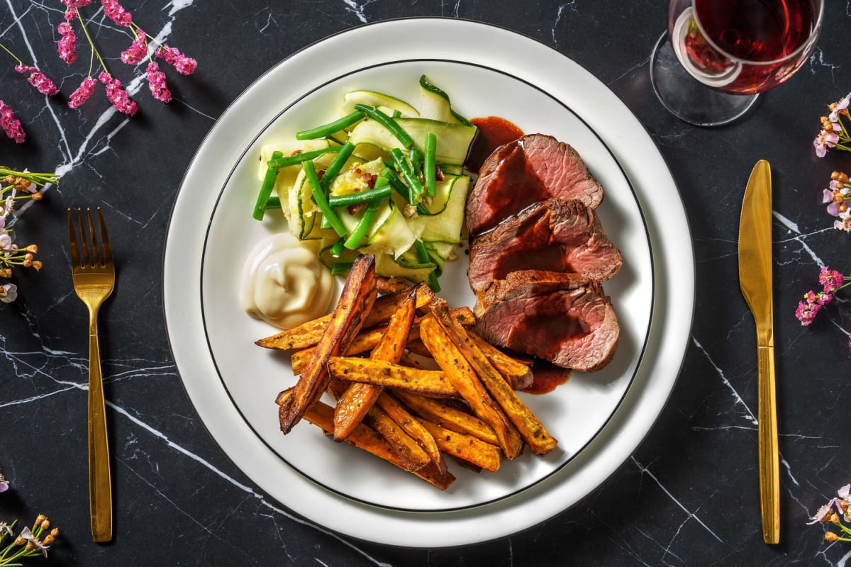 Steak with Sweet potato