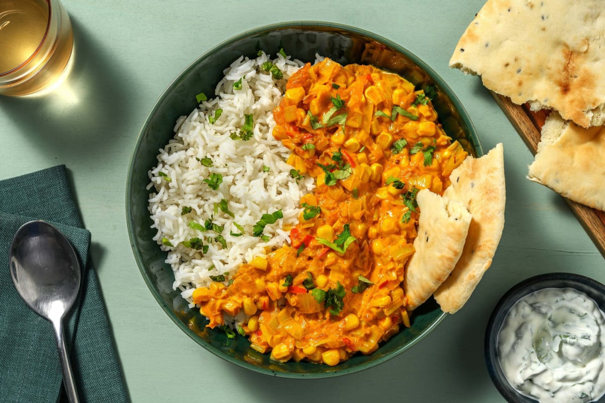 Curry aux poireaux et au maïs