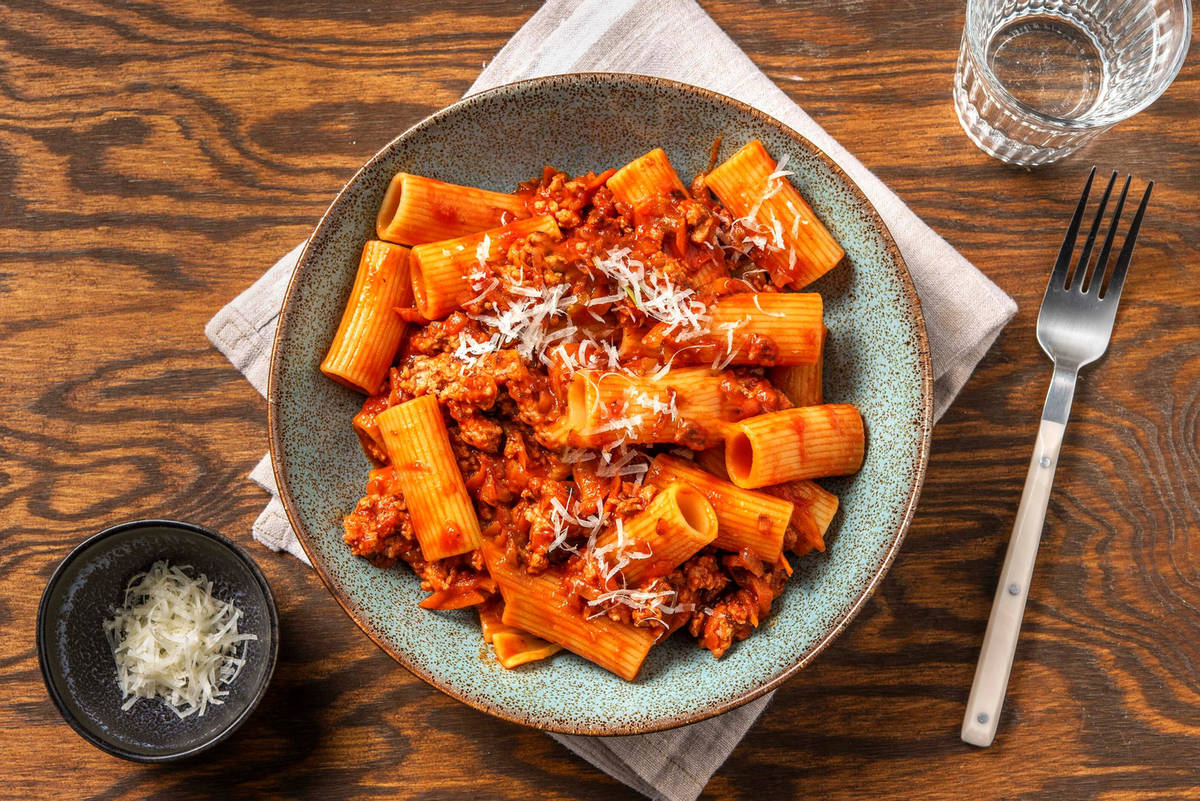 Hellofresh Rigatoni Rigatoni alla bolognese Recette | HelloFresh