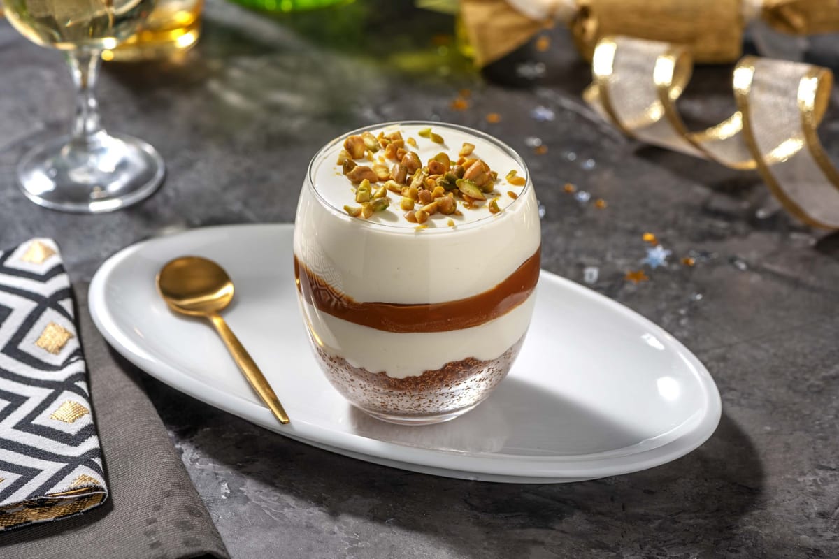 White Christmas Baileys Cheesecake Pots