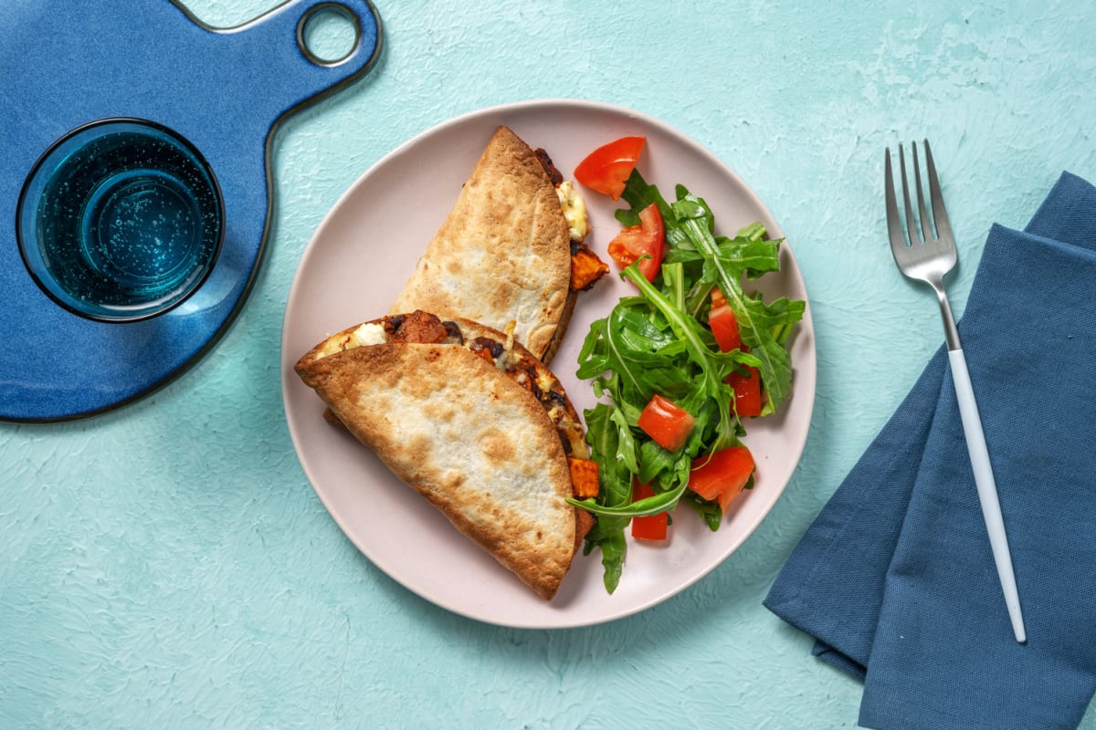 Cheesy Chorizo and Sweet Potato Quesadillas