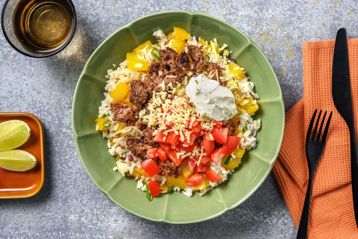 Fajita-Style Double Beef Bowls