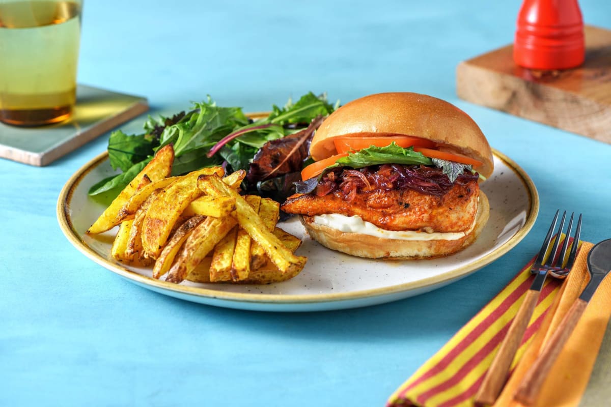 Burger di petto di pollo al timo e limone