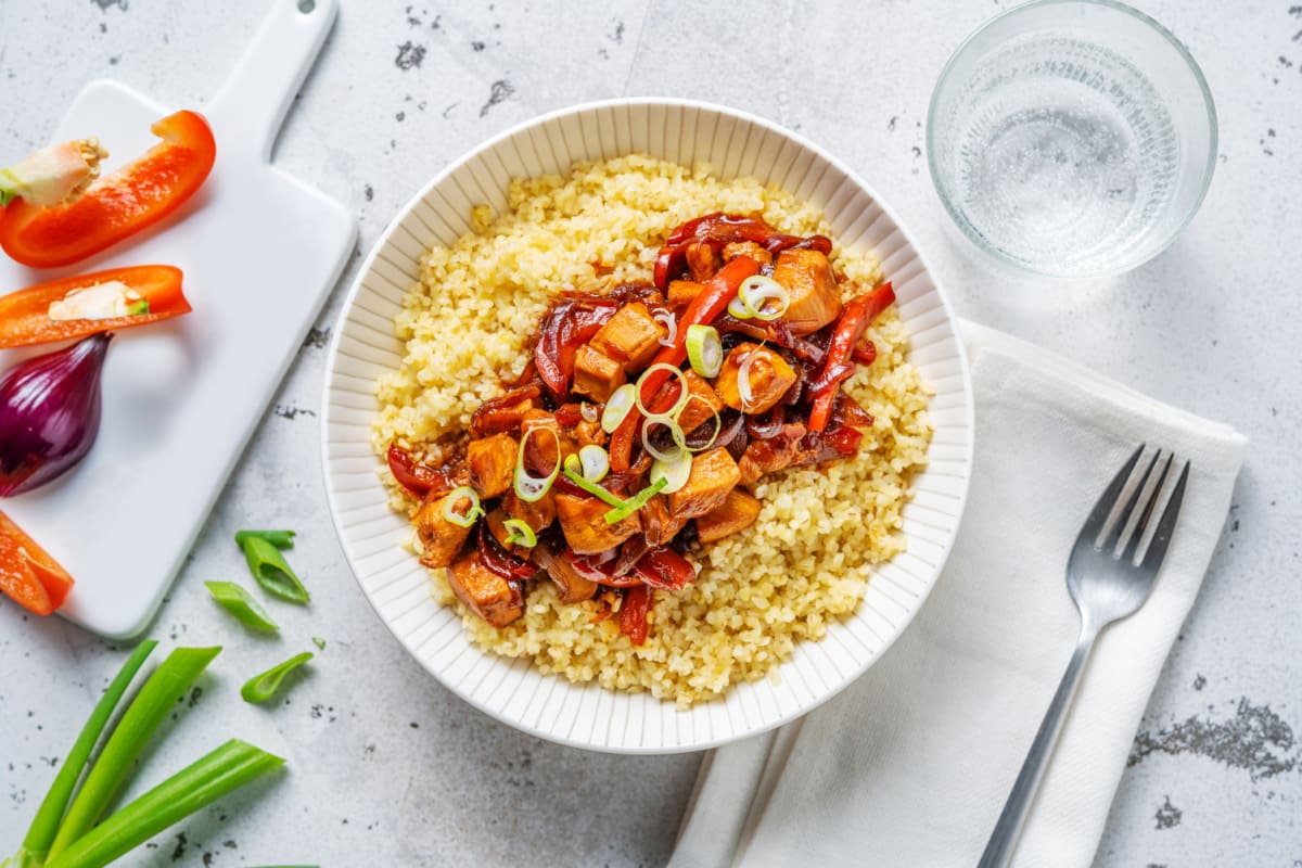 Glazed Chicken and Bell Peppers