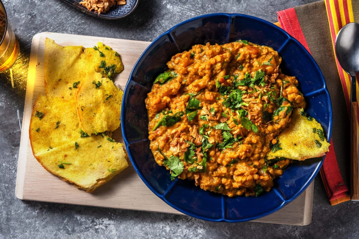 Spiced Red Lentil and Squash Stew