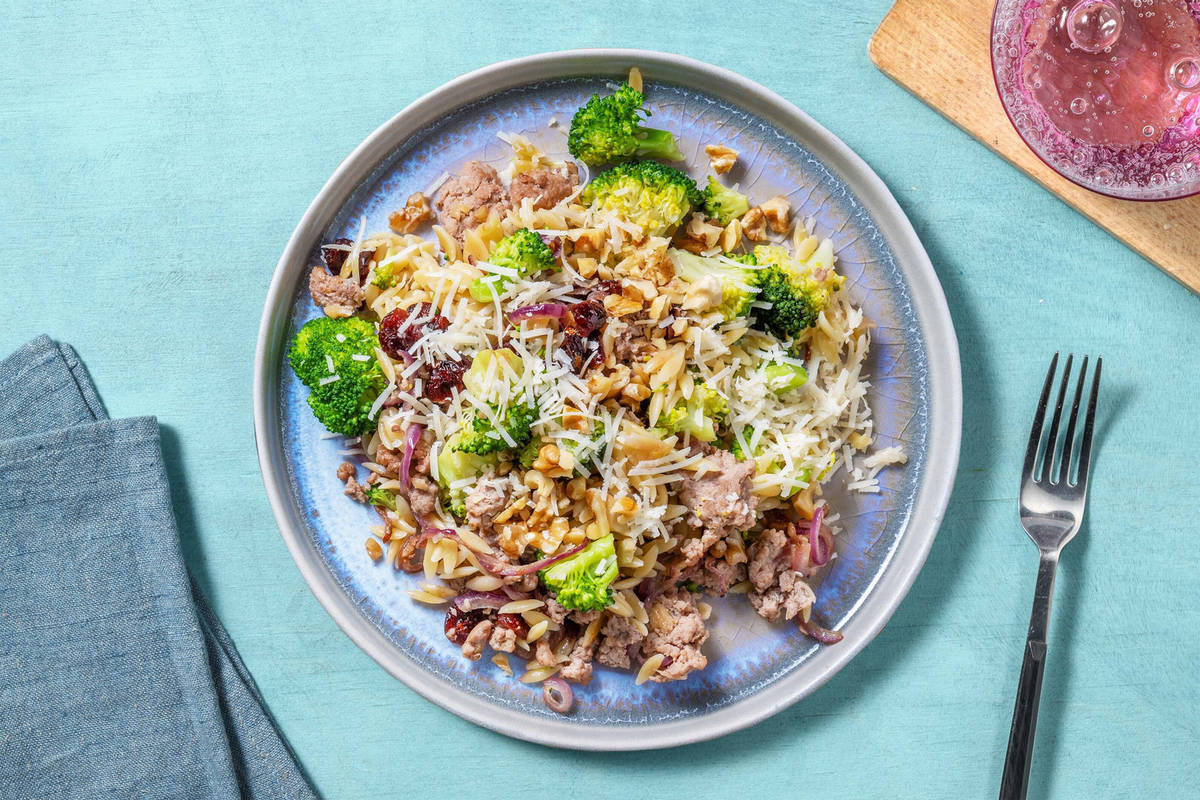 Orzo au poulet et pecorino Recette HelloFresh