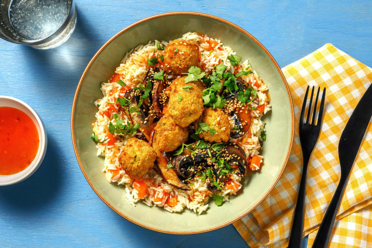 Bowl de boulettes veggie thaï