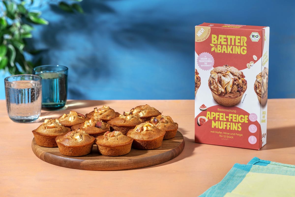 Vegane Apfel-Feigen-Muffin Backmischung