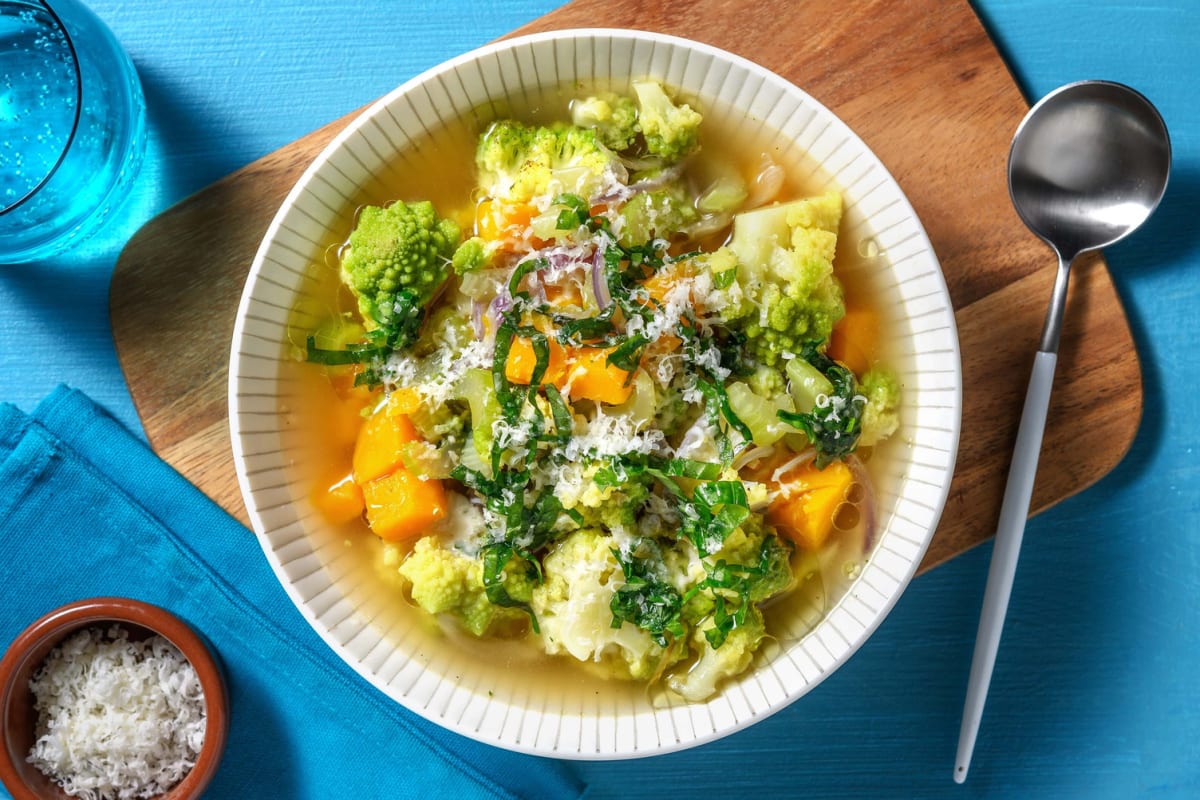 Minestra dell'orto verdure e cannellini