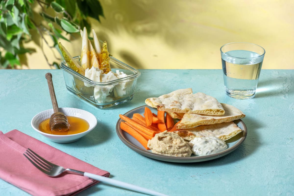 Easy Cheese and Crudité Lunch