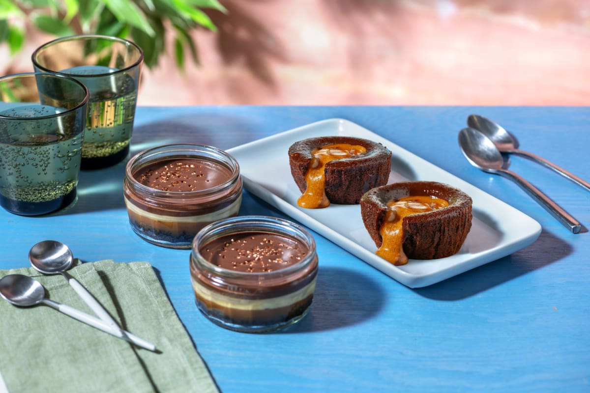 Dessert Bundle | Chocolate Caramel Lava Cake and Zillionaire Cheesecake